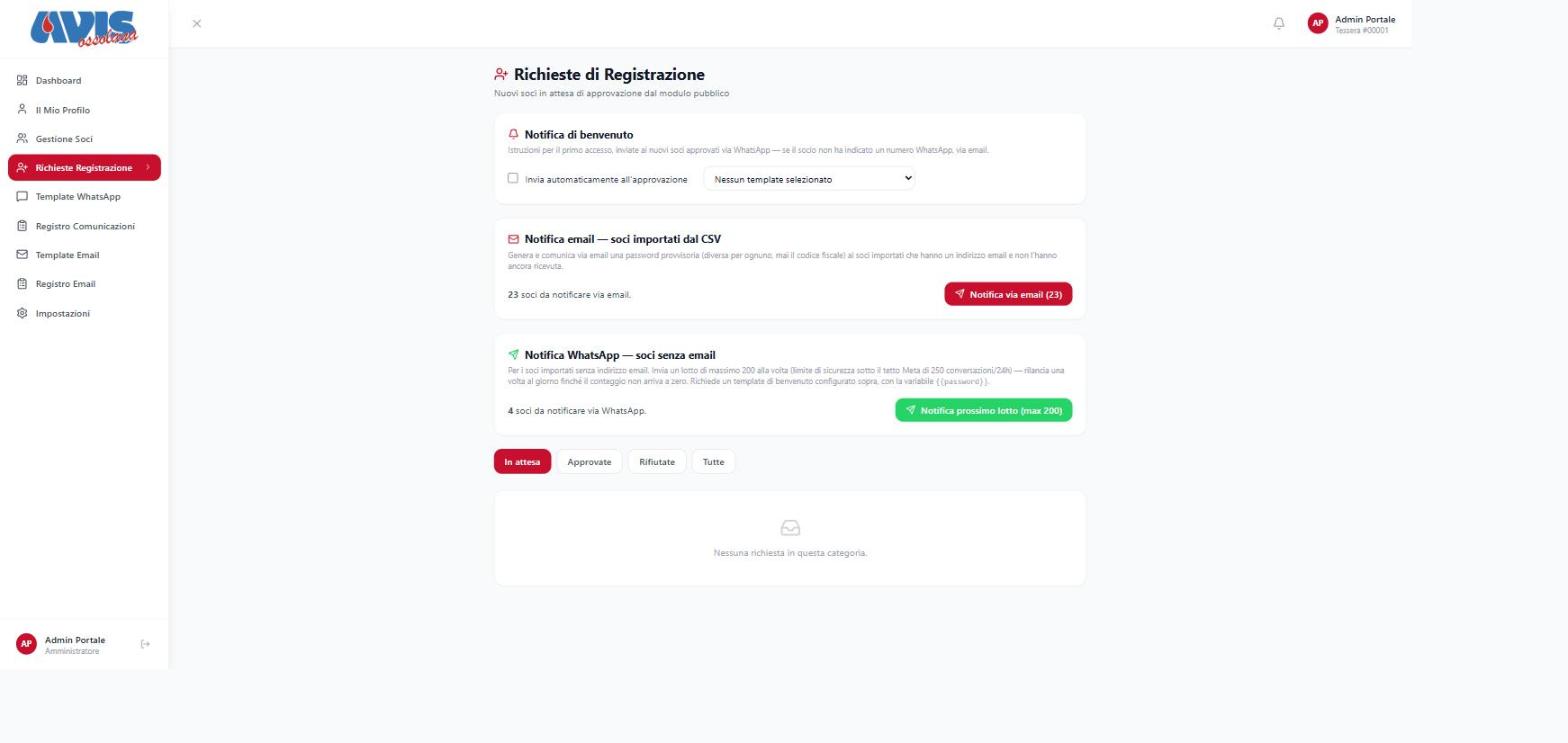 Registration approval queue