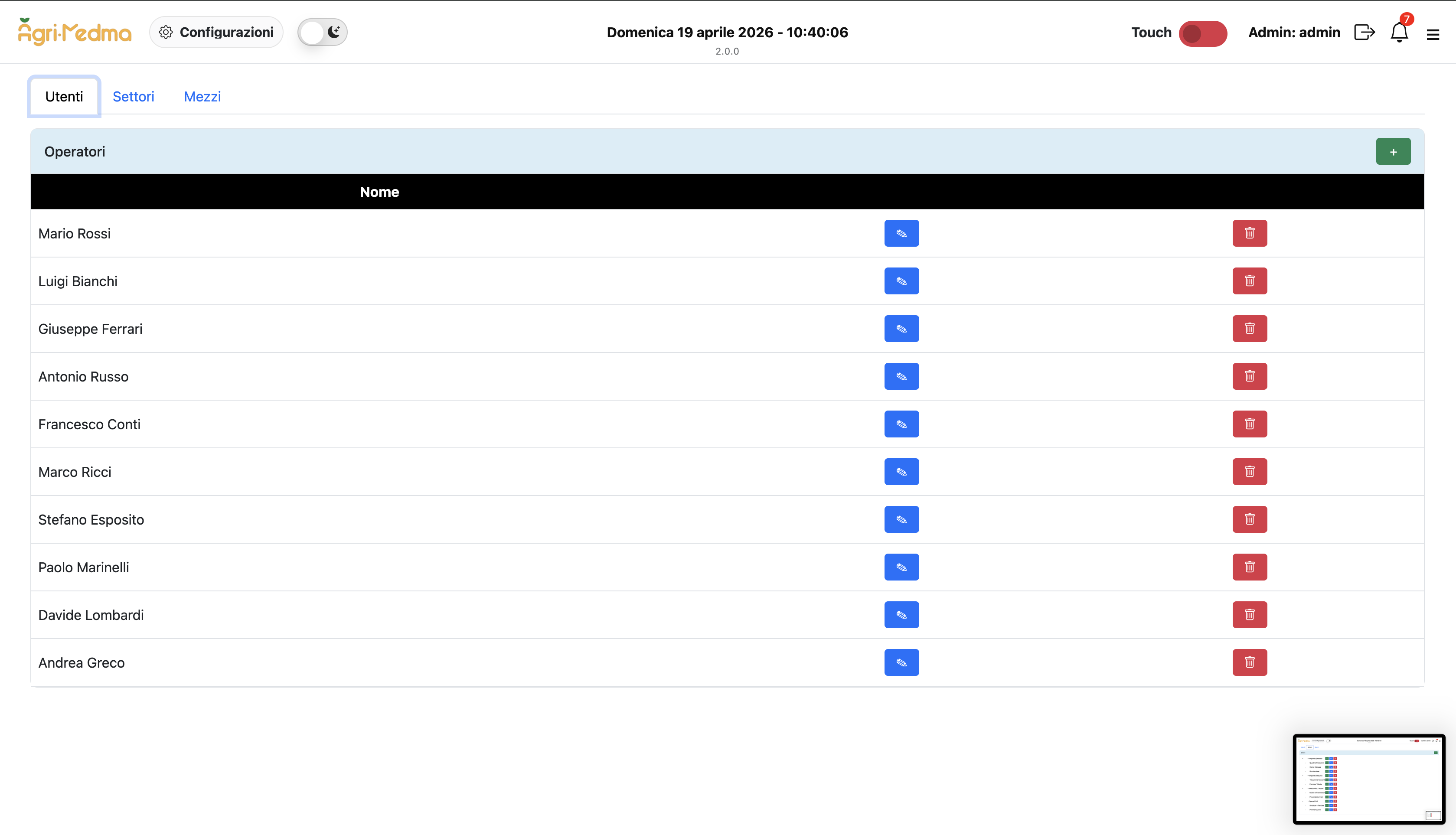 Users configuration